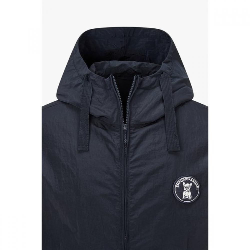 Emporio Armani 26 S S Men S Dog Patch Nylon Hooded Jacket A516110034 