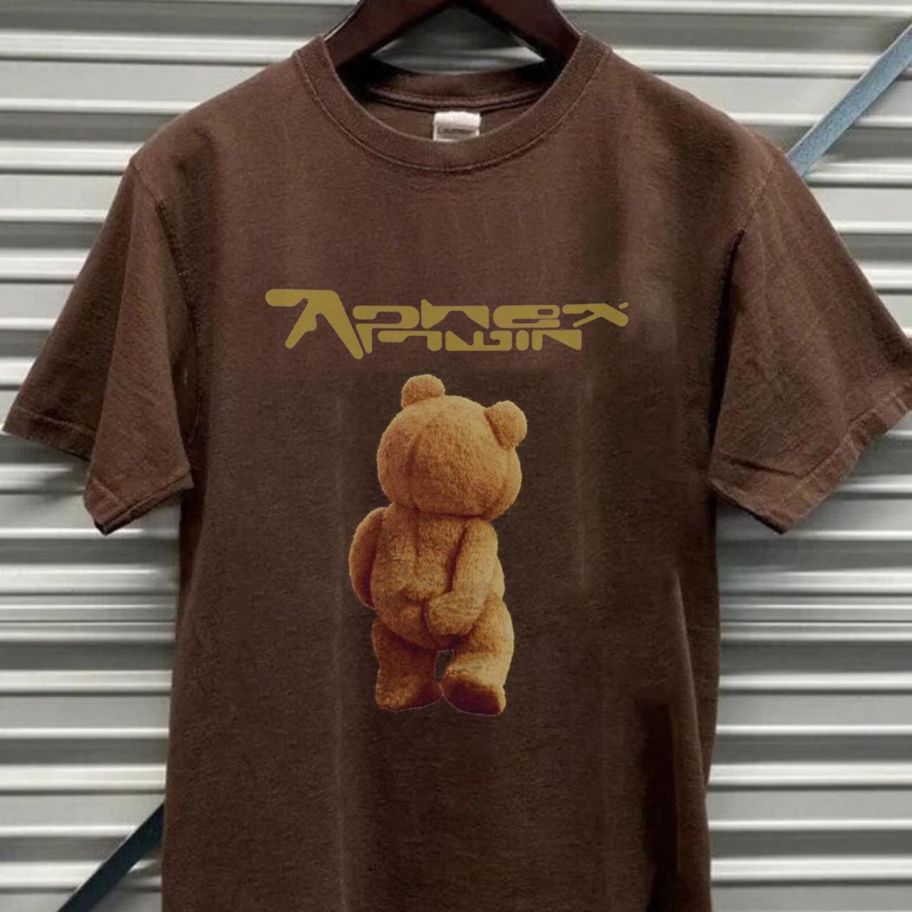 Rare Aphex Twin Rare design Bear Dark Chocolate T shirt basic tee S