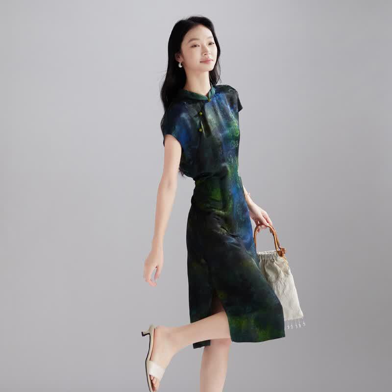 SOFSIL Silk Blend New Chinese Style Dress