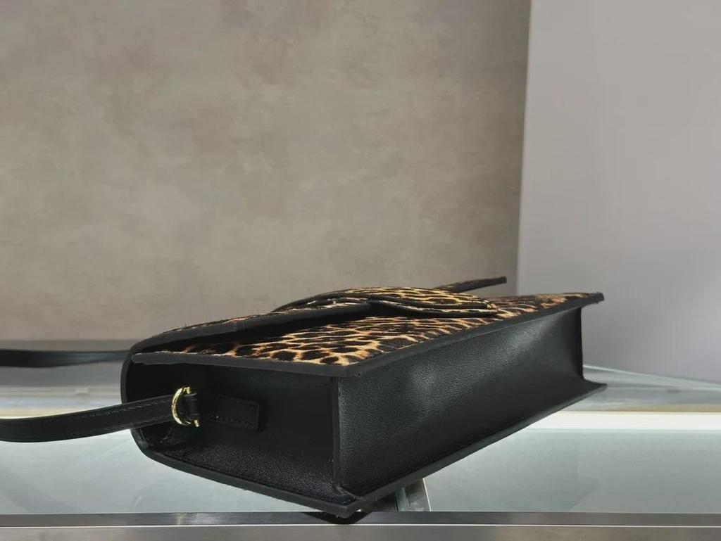2024 Women's Genuine Leather Leopard Print Underarm & Crossbody Bag - Fashionable Versatile Handbag