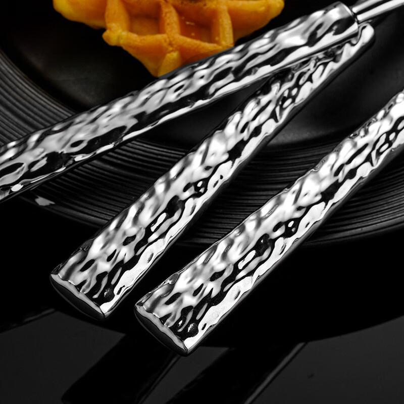 Abay Stainless Steel Bark Pattern Cutlery Set