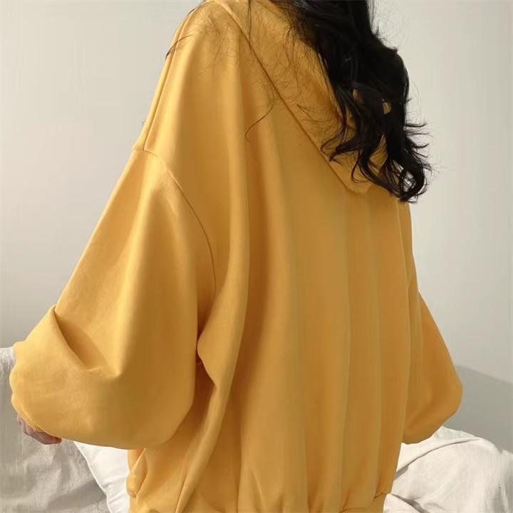 Reißverschluss-Hoodies Damen Frühling Herbst Mode Lässig Übergroßer Kapuzenpullover Lockere Jacke Damen