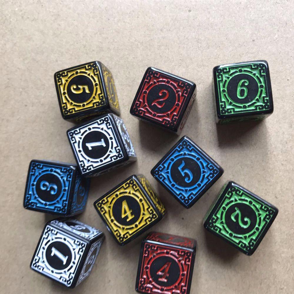 10pcs Table game D6 Polyhedral Acrylic Multi Sided Dices