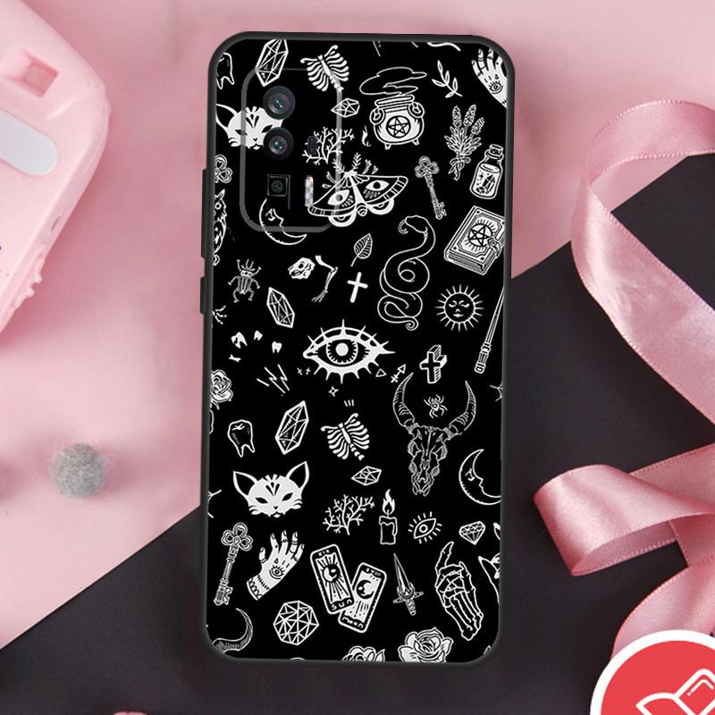 

Occult Witchcraft Moon Gothic Witch Case For POCO F6 Pro X6 X5 X3 F3 F5 M6 M5s Xiaomi 14 Ultra 12 13 Lite 11T 12T 13T Pro Cover POCO X3 Pro