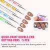 21/27PCS Manicure Tools Nail Art Brush Set with Resin Palette Nail Sculpture Pen Dotting Pen for DIY Nail Art