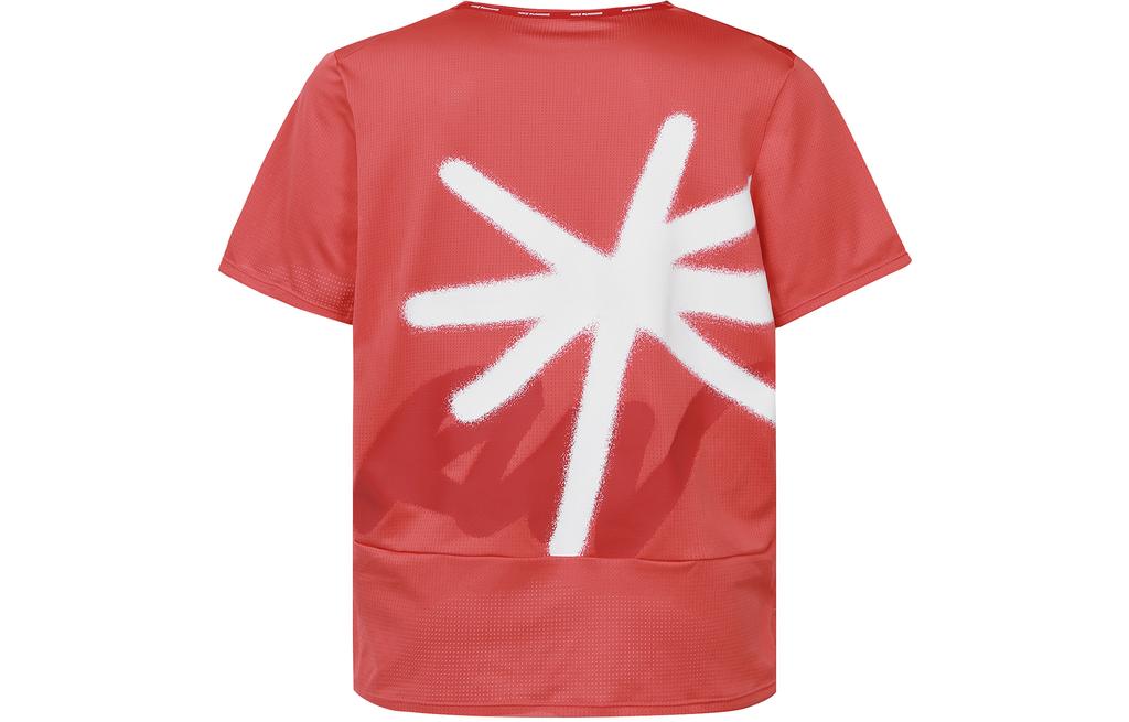 Nike T Shirts Men's Red Crew Neck Moderate Straight Fit DD5356-605