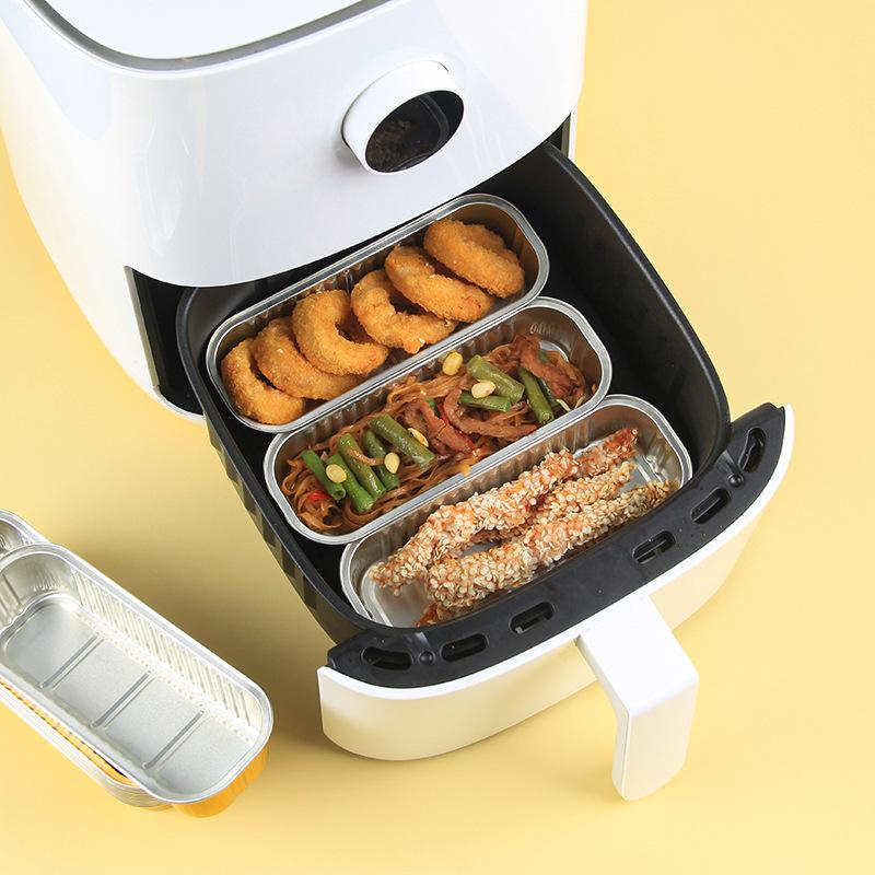 20Pcs Multi Style Mini Foil Bread Tray Rectangular Disposable Food Packaging Container, Pancake Cake Baking Mini Cake Box.