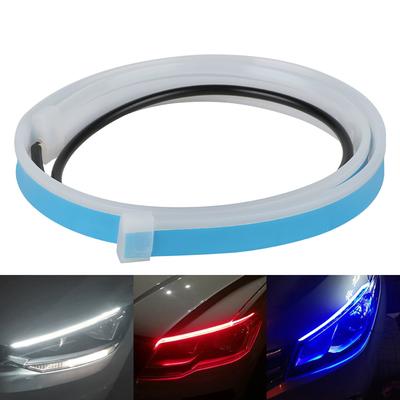 1 Pair Car Styling Car LED DRL Waterproof Flexible Brake Turn Signal Light Daytime Running Light Flow Auto Headlight Surface Decorative Lamp