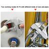 Large Opening Adjustable Wrench Short Handle Plumbing Wrench  Kitchen Bathroom