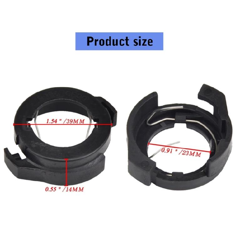 Automotive H7 Headlight Holder Clips Plastic Construction For LED Bulb Stability During Vehicle Motion