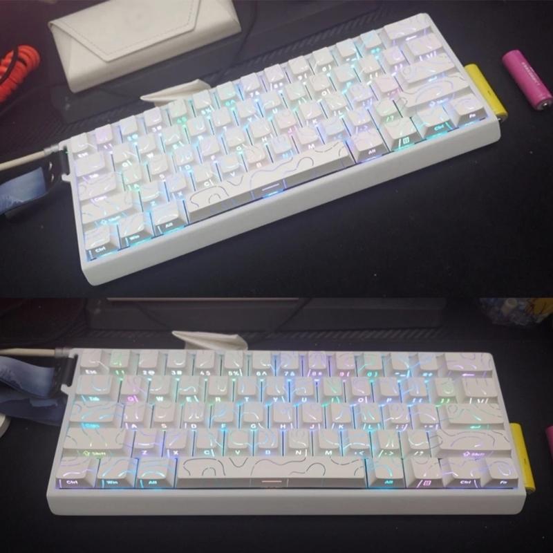 Original Height Side Engraved Keycaps Premium PBT Contour4.0 Theme for 61 64 68 75 84 87 Mechanical Keyboards