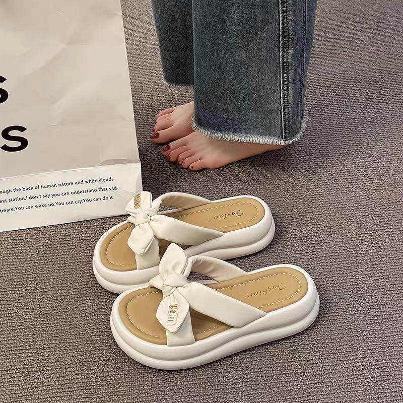 

Platform slippers women s summer wear fashion 2025 new one-pedal beach sandals with skirts women s shoes 40 бежевый