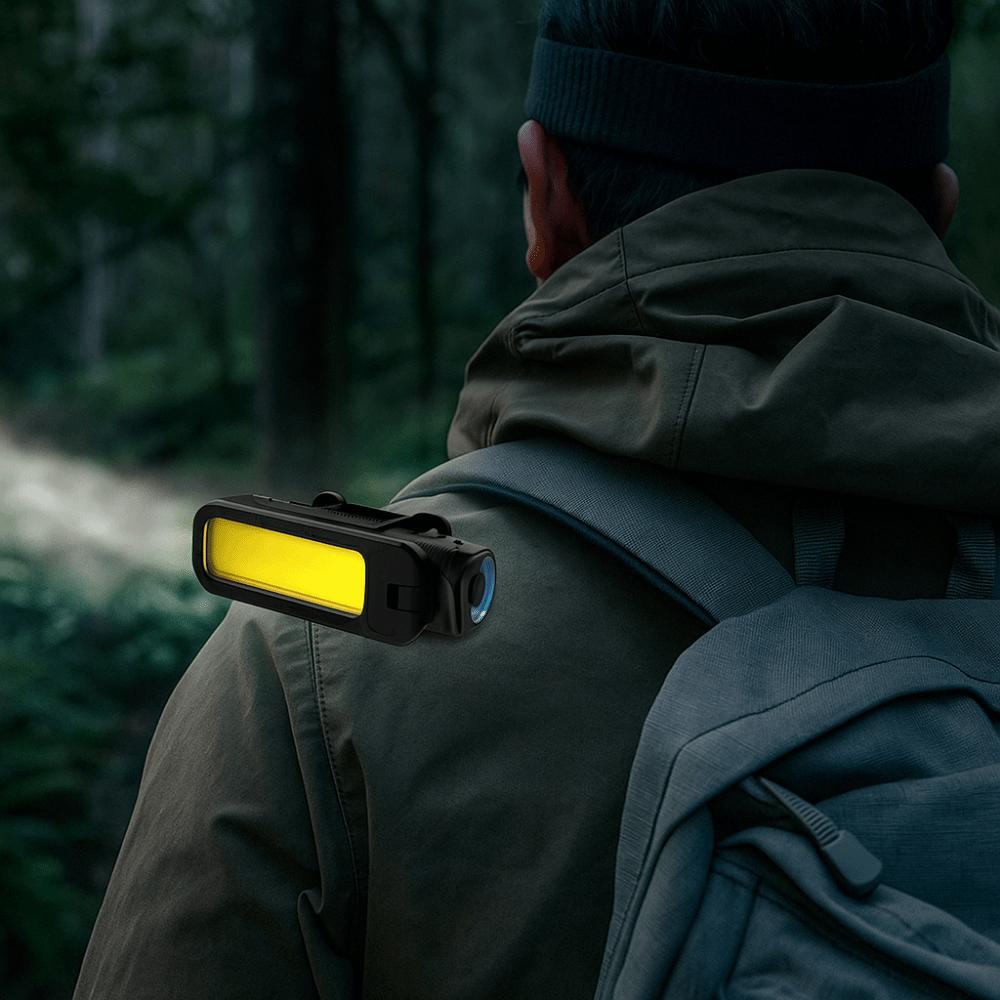 High Bright COB LED Work Light 6 Modes 180° Rotating USB Rechargeable Headlamp 4 Level Dimming Magnetic Base