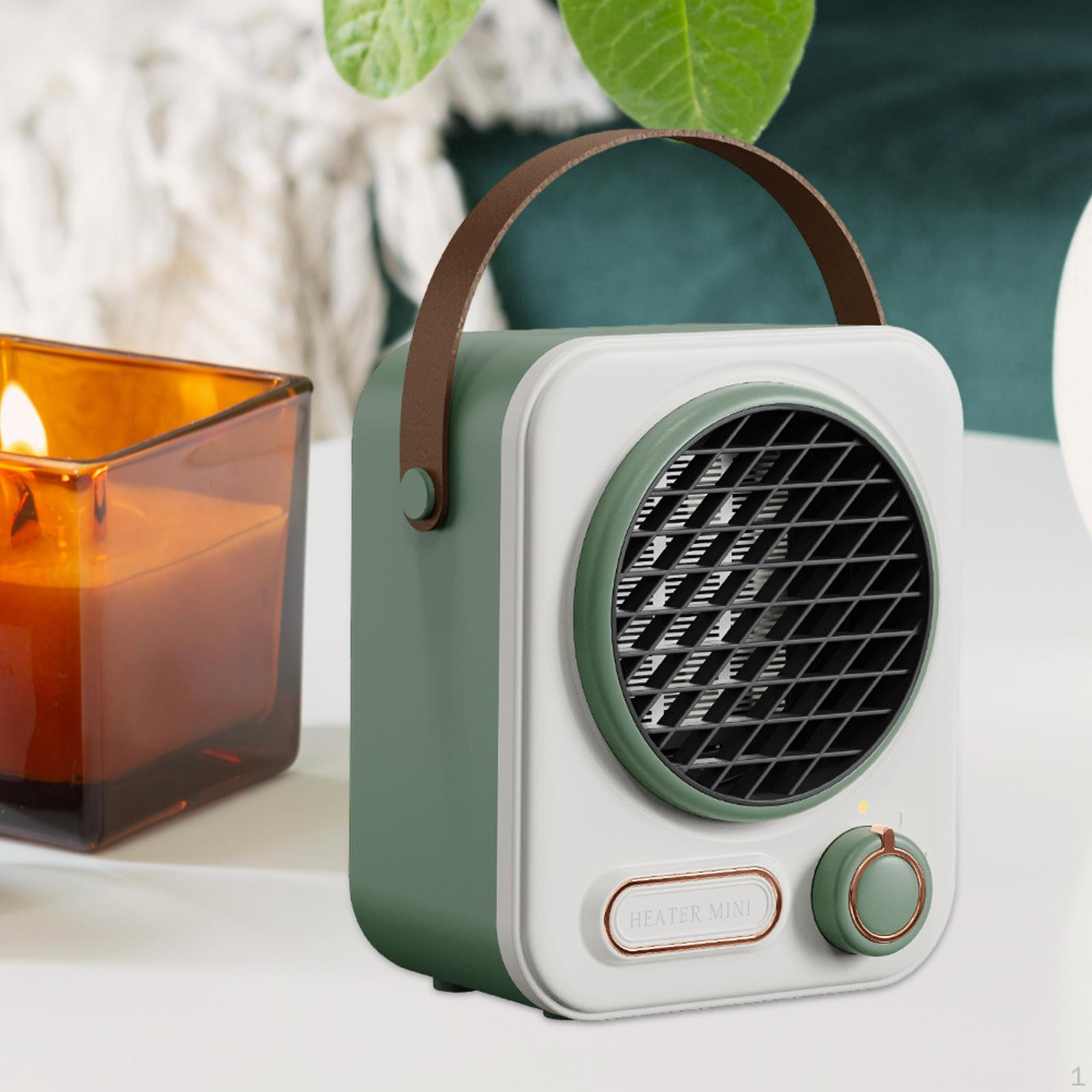 

Portable Heater Electric Space for Bedroom Desktop Living Room Green зелений