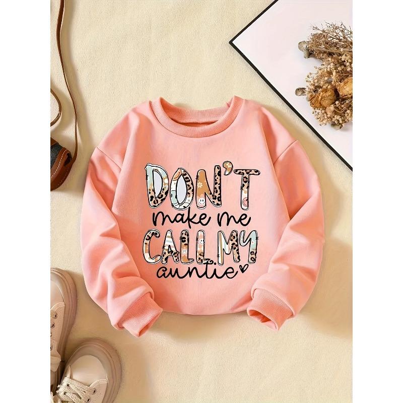 Kids Sweatshirt Creative Letter Pattern Stylish Casual Round Neck Sweatshirt Suitable for Everyday Parties, Vacations, And Gifts