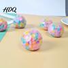 Soft Stress Ball Rainbow Bead with Glitter TPR Squeeze Toy for Sensory Fidget Anxiety Relief Colorful Kids Adults Fun Decompression Gadget