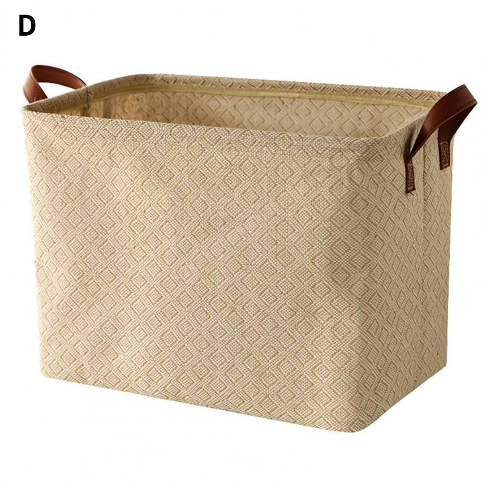 Foldable Storage Basket Decorative Dense Stitches Fabric Dirty Clothes Basket for Laundry Simple Wardrobe Storage Basket