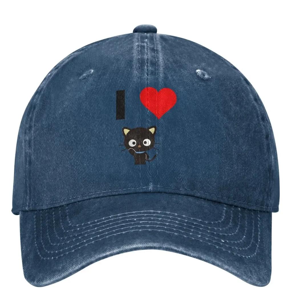 I Love Chococat Sweet Valentine Baseball Cap Couple Women SunProof Trucker Hat Summer Stylish Hiking Fishing Baseball Caps