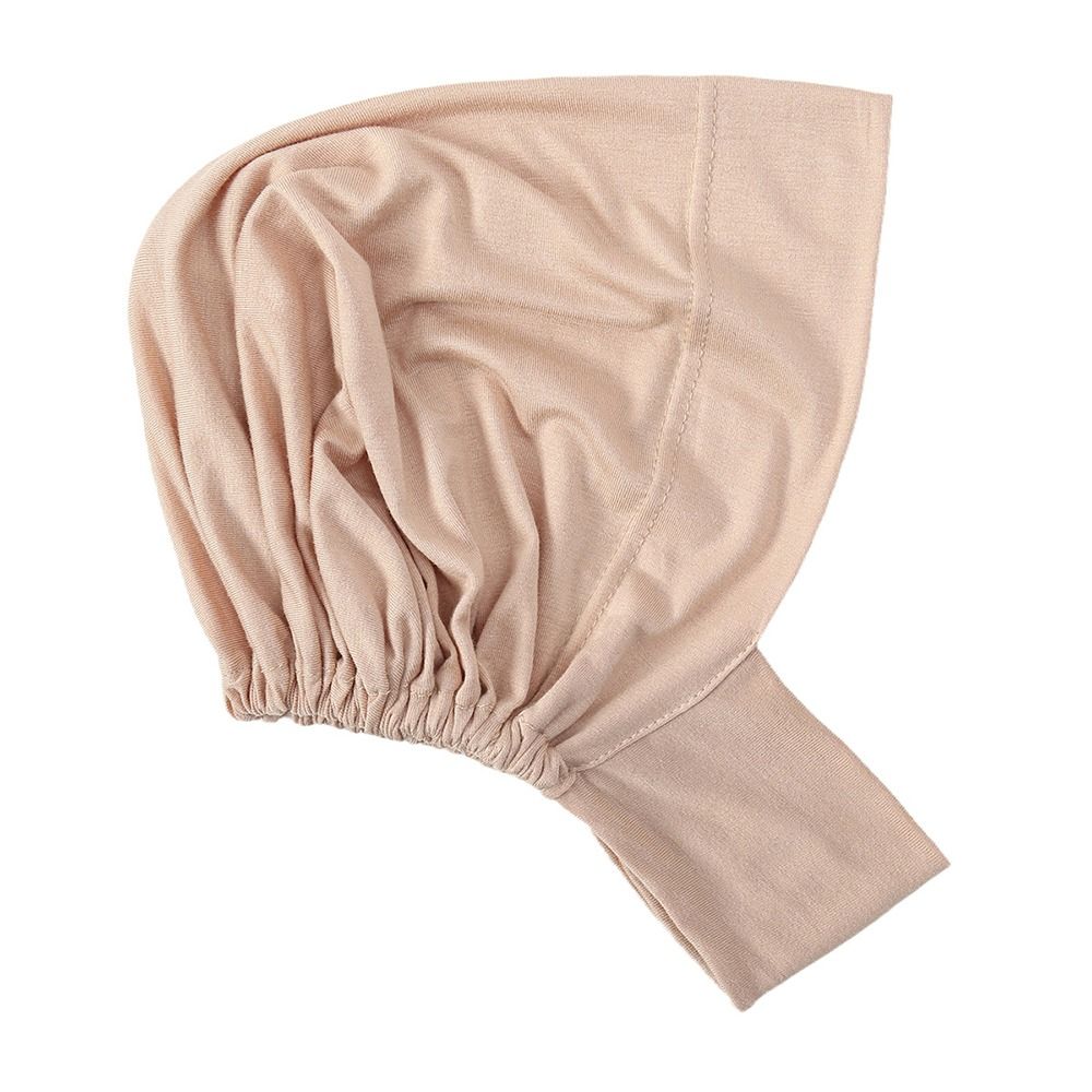 Neuer elastischer Sofort-Hijab-Schlauch Jersey Baumwolle Ohrloch Innerer Hijab Uni Fertig zum Tragen Kopfbedeckung für Damen