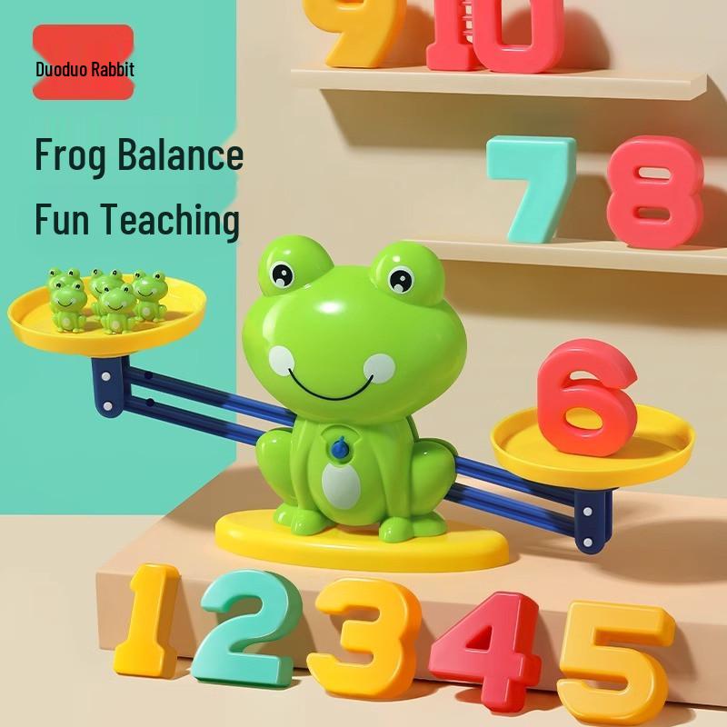 Douyin Frog Math Balance Scale: Early Education Puzzle Toy for Children's Cognitive and Logical Development