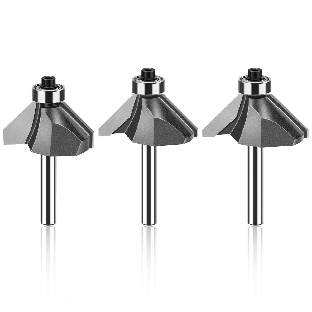 45 Degree Bevel Cutter Woodworking Milling Cutter Trimming Machine Engraving Cutter Head 45 Degree Chamfer Cutter 45 ° Bevel Cutter