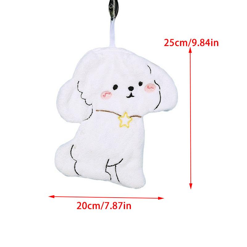 Cute Animal Hand Towel Soft Children Kids Bathing Towel Bathroom Kitchen Hanging Wipe Towel Thicken Absorbent Towels