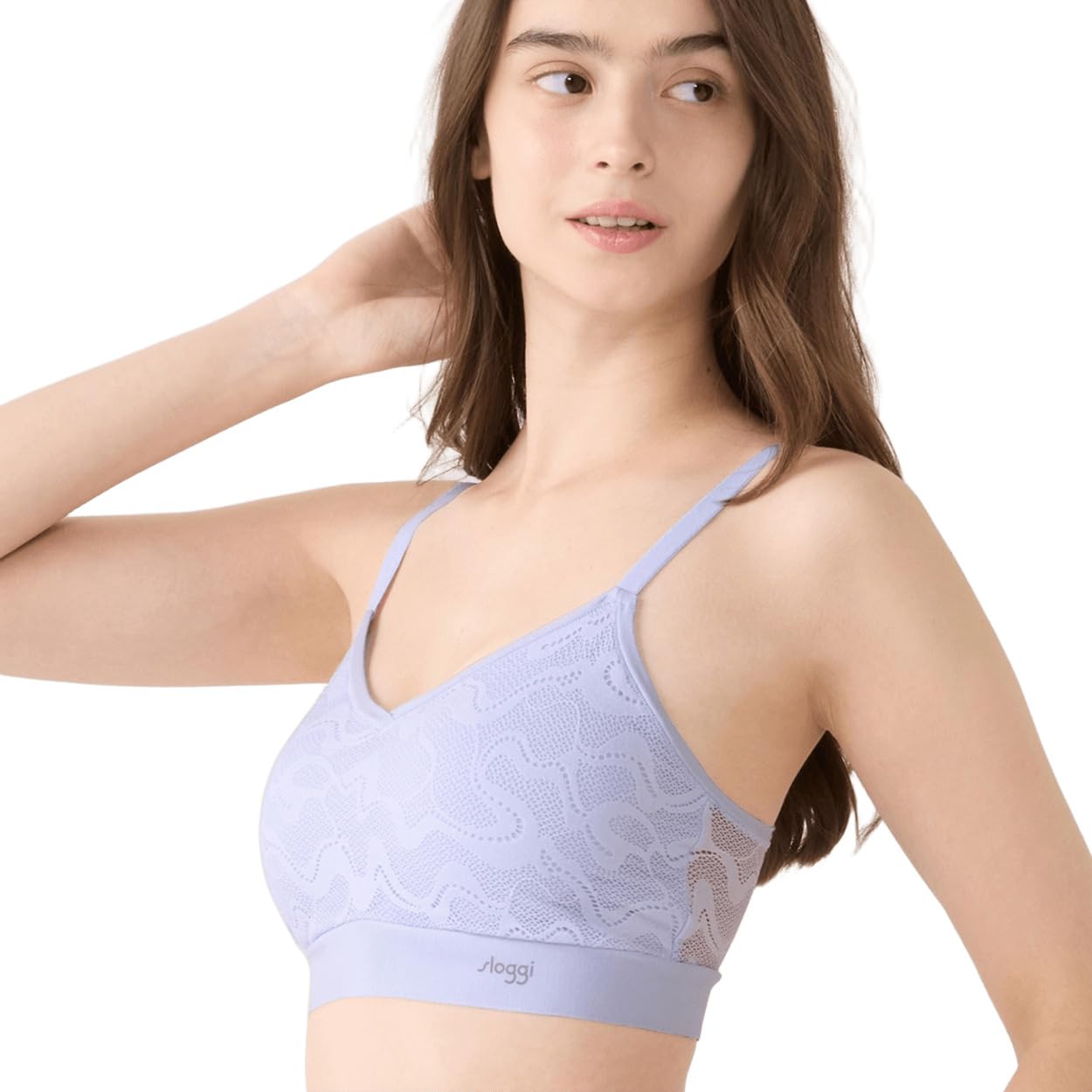 

GO Allround Кружевной бюстгальтер-полутоп 10209661 С вкладышами Ботанический кружевной узор Легкий Не просвечивает Без крючков 3554 sloggi GO Allround