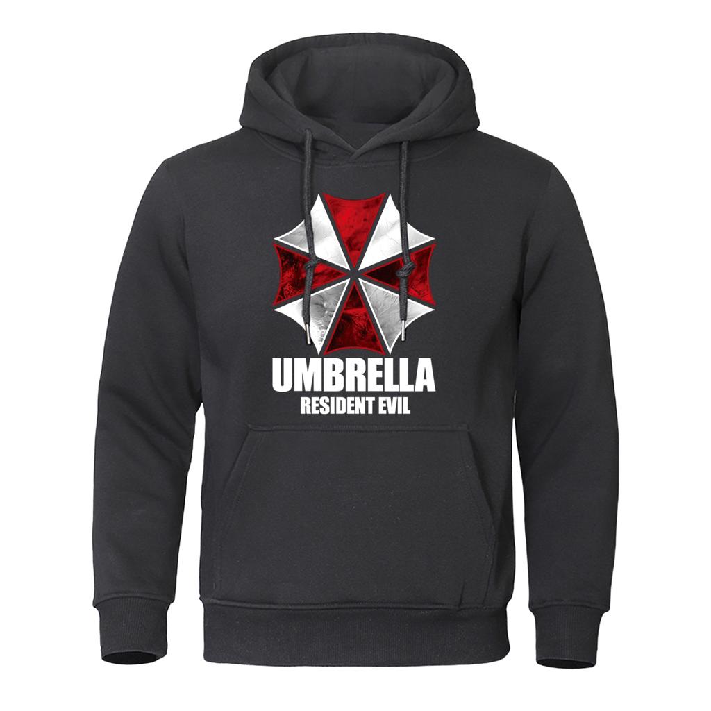 Red And White Protective Umbrella Hoody Mens Personality Loose Hoodie Fashion Pullover Sweatshirt Oversized Clothing
