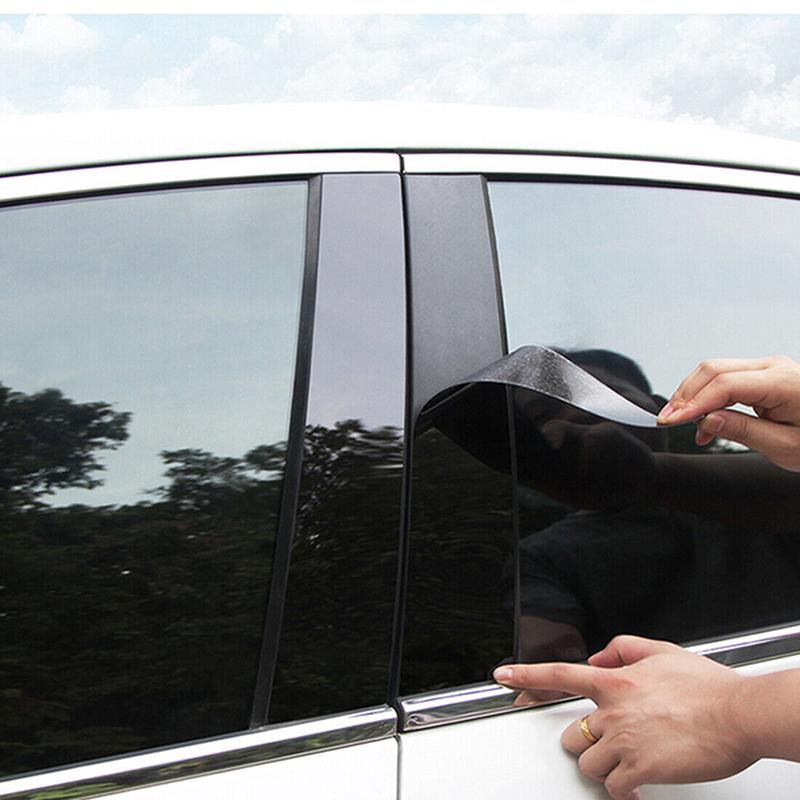 

6 шт. автомобильные аксессуары для Volvo S60 2011 2012 2013 2014-2018 глянцевые черные дверные, оконные стойки, комплекты накладок