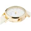 Fieldwork Women's Analog Shake Watch, Gold with Leather Strap, Off-White (KDS012-1)