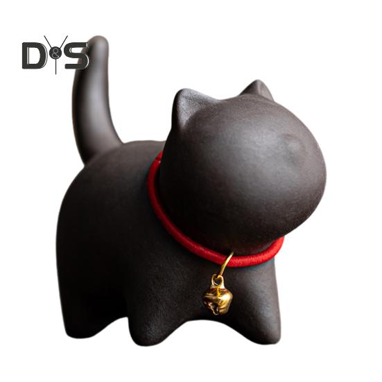 

Чайный сервиз «Котенок» с изображением питомца в стиле кунг-фу, изготовленный вручную из фиолетового песка, для чайного домика в стиле восточной элегантности, для стола, домашнего офиса, чайной комнаты, уникальный подарок для любителей чая черный серый