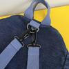 Denim Backpack Women's Casual Mini Backpack with Front Zip Pocket Adjustable Shoulder Straps Fashion School Bag