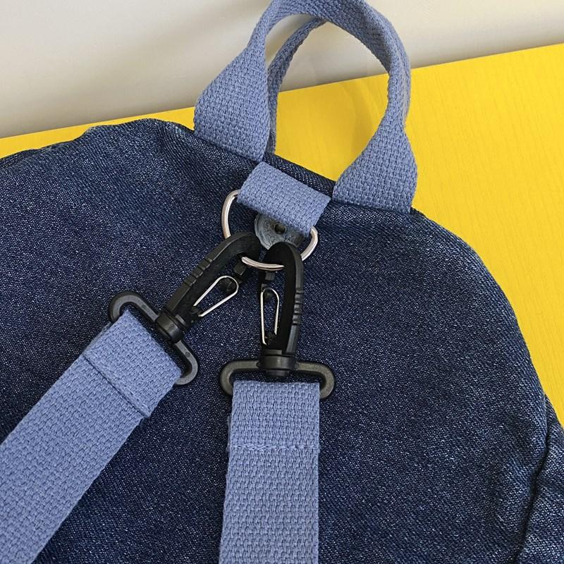 Denim Backpack Women's Casual Mini Backpack with Front Zip Pocket Adjustable Shoulder Straps Fashion School Bag