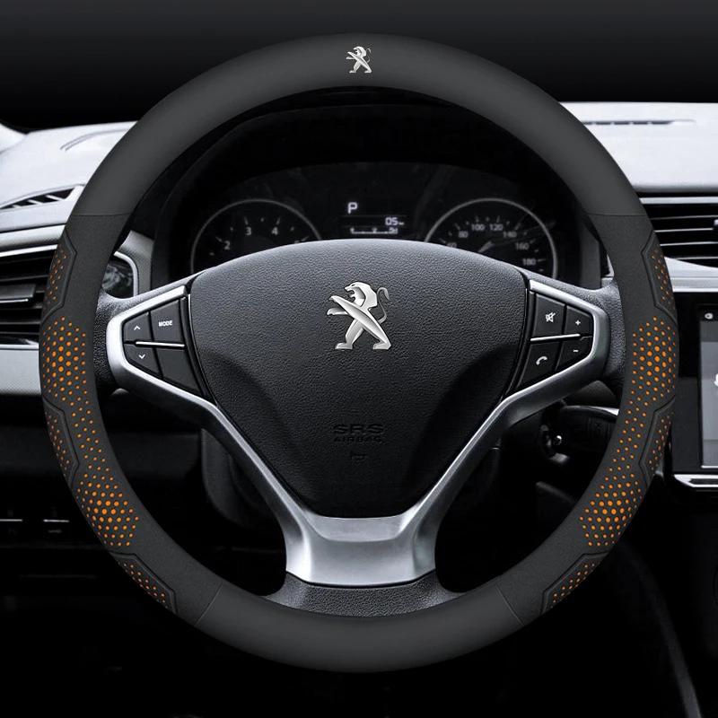 Car Steering Wheel Cover For Peugeot 106 107 108 206 207 208 301 307 308 406 407 408 508 607 2008 3008 4008 5008 GT RCZ Rifter ENH5