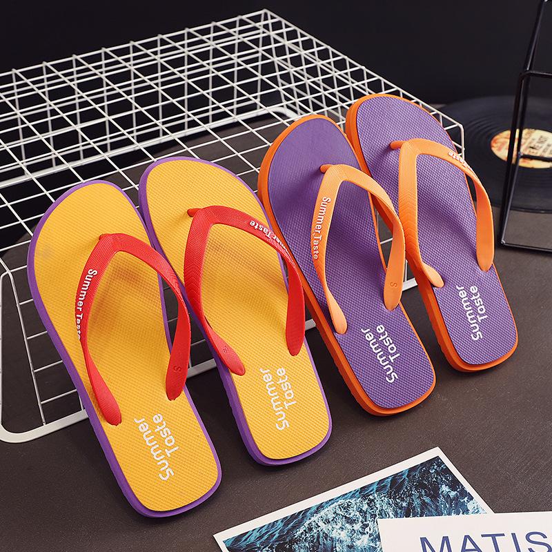 New flip-flops men's summer fashion outer wear new men's foot pinch drag personalized non-slip outdoor beach sandals
