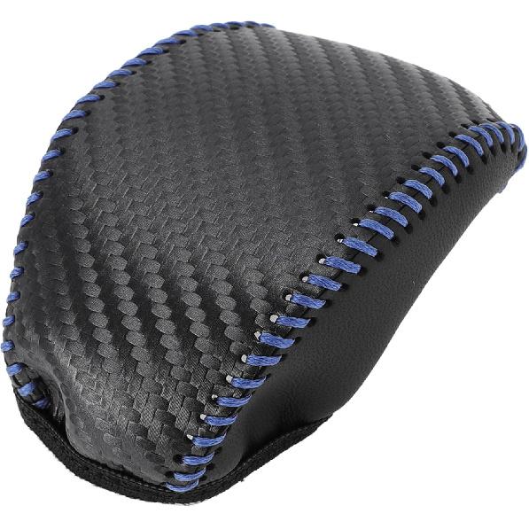 

Gear Shift Knob Cover for Toyota RAV4 2019-2024 Anti-Slip Black Carbon Fiber Blue Faux Leather 1 Pc Stick Shifting Handle Protector