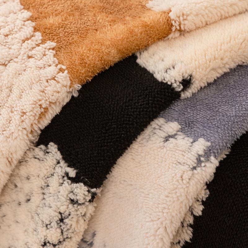 Plush Sofa Cushion Autumn And Winter New Thickened Non-Slip Seat Cushion Light Luxury Premium Cover Warm Cover Cloth Blanket