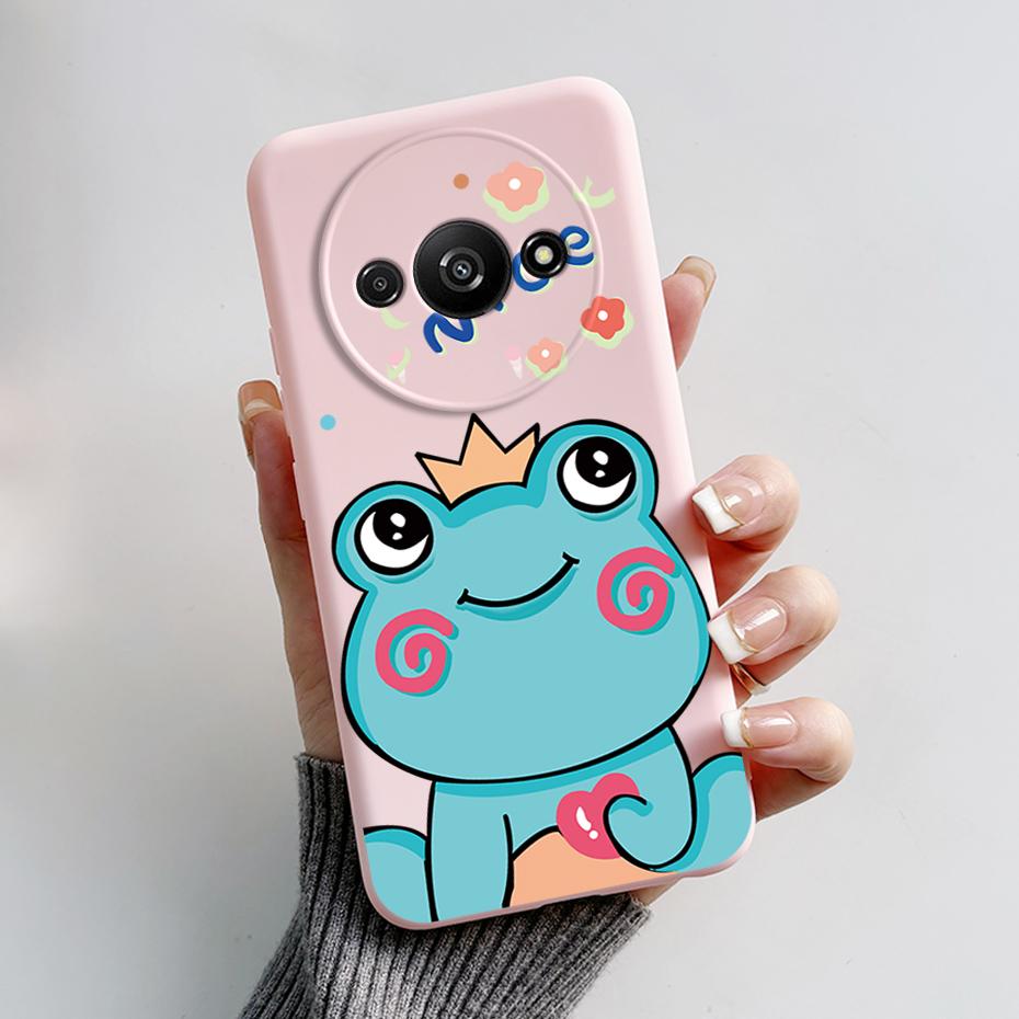 For Funda Redmi A3 Case Redmi A3 2024 Back Cover Stylish Painted Soft Silicone Phone Case for Xiaomi Redmi A3 A 3 RedmiA3 Bumper