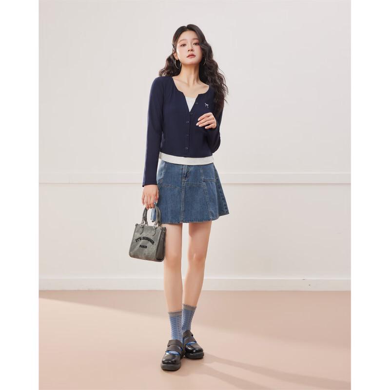 IEF Women's Plus Size Denim Short Skirt