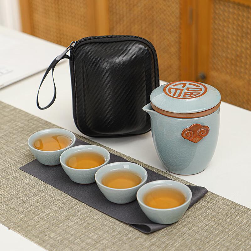 Mei Jing Portable Ceramic Travel Tea Set
