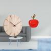 Wood Wall Clock Creative Design Gift Decorative Non Ticking Silent for Restaurant Office Statue