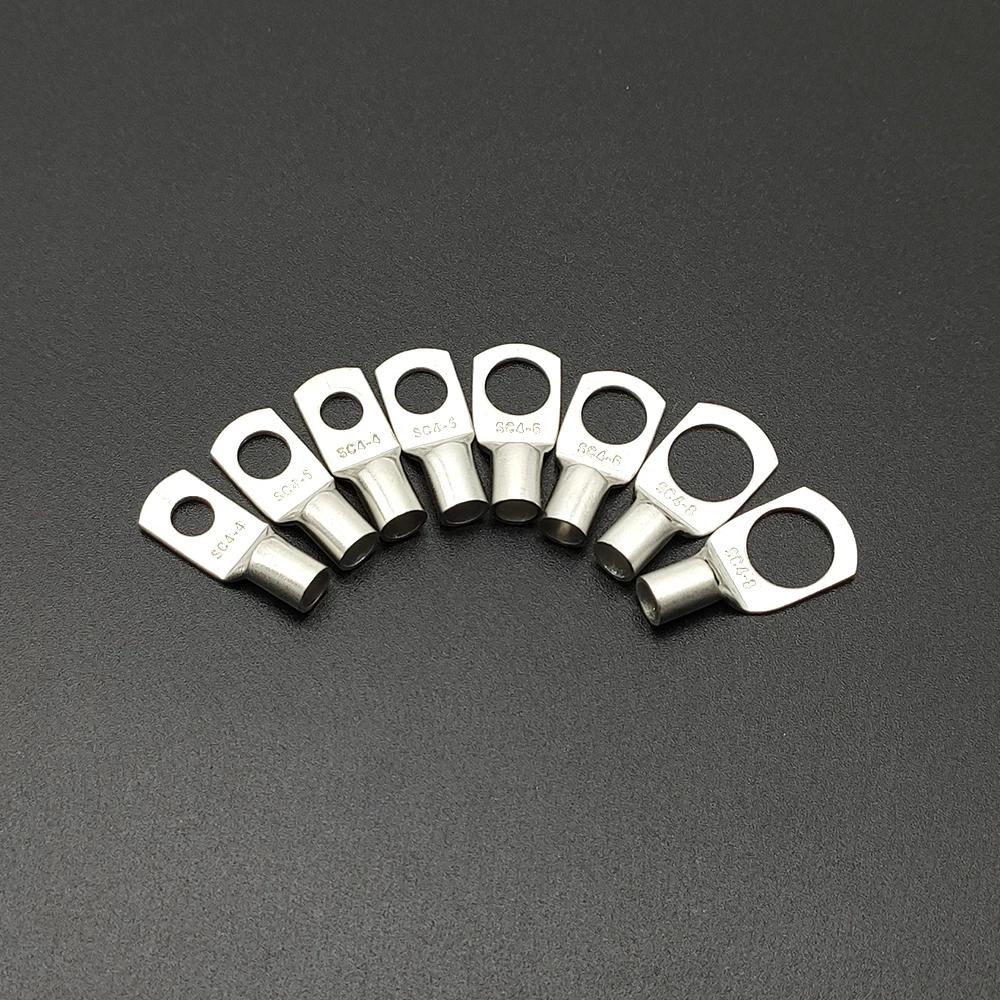 5/10 Pcs Tinned Copper Cable Lugs  Set Crimp Terminals Wire Welding Cable Connectors Suit SC16-6~SC35-12 Soldering Kit Bare Terminal
