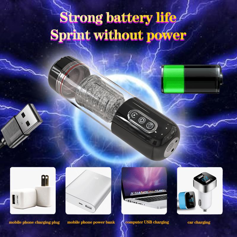 New Male Sex Toys Smart Sucking Telescopic Rotating Masturbation Cup 5D Sensual Big Particles Vagina Sucking Pocket Oral Sex Adult Products