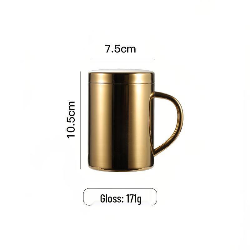 

ZISIZ Stainless Steel Office Coffee Mug with Lid