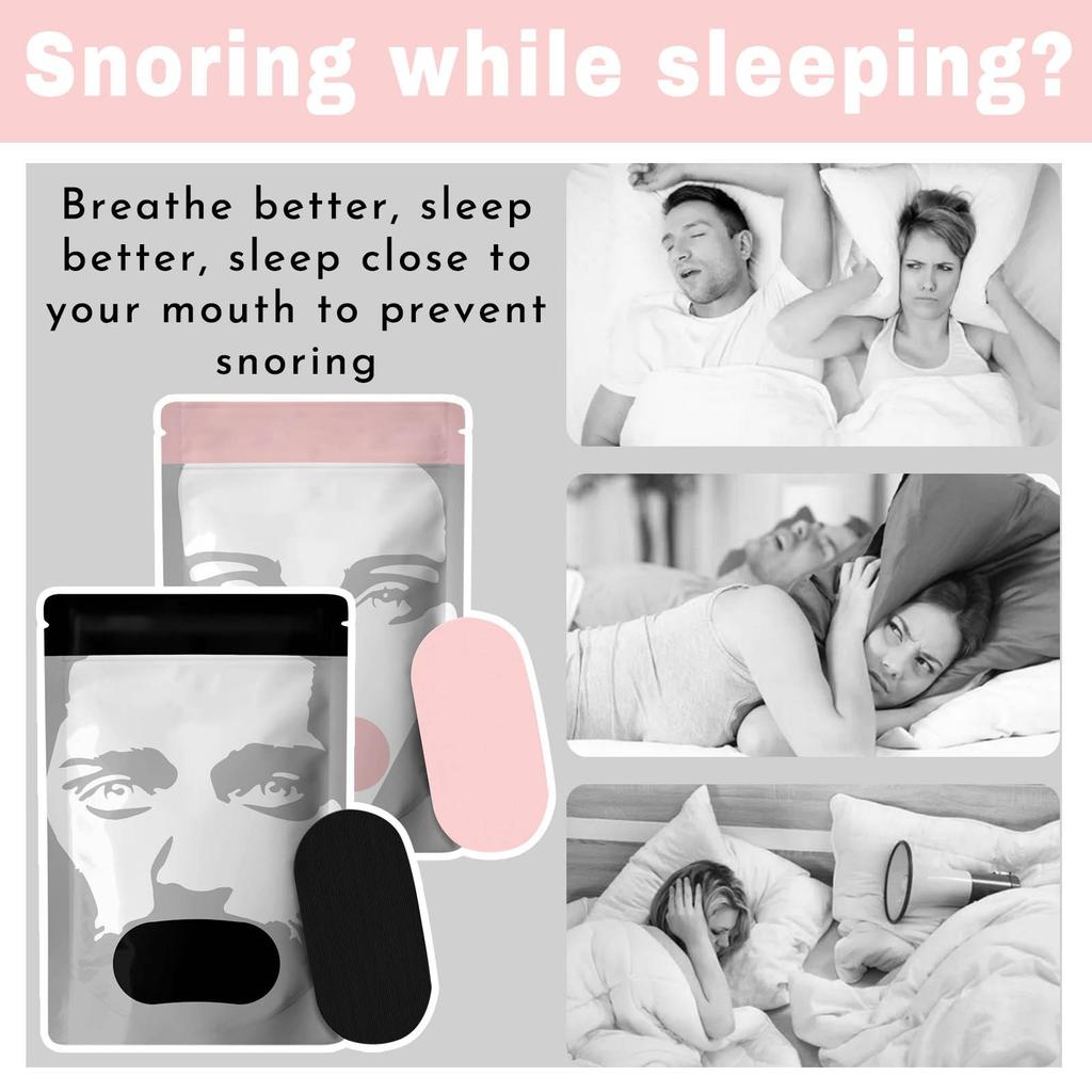 Einfach anzubringende Schlafstreifen – Atmungsaktive Schlafbänder mit angenehmem Klebstoff – 1 Packung (30 Bänder)