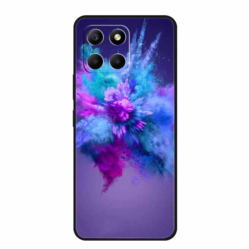 Etui For Honor X6a Zwierzęta TPU Silikon Miękki Tylny Pokrowiec na Telefon dla Huawei Honor X6a HonorX6A 2023 Ochronny Wilk Czarny Fajny Capa