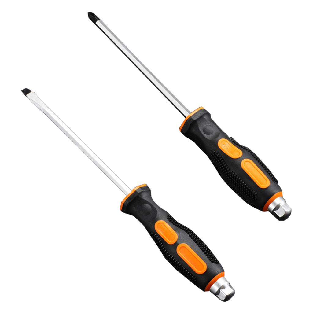 2Piece Antislip Magnetic Screwdriver Set With Striking Head for Stucked Screws Electronic and Auto Work Household Fixes
