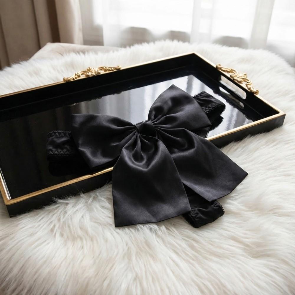 Underwear Bowknot Briefs Women Traceless Big Bow Underpants Cute Bow Ice Silk Panties  Ladies