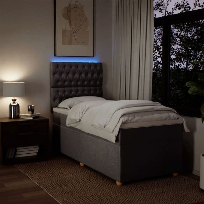 Maison Exclusive - Sommier à lattes de lit avec matelas Taupe 80x200 cm Tissu