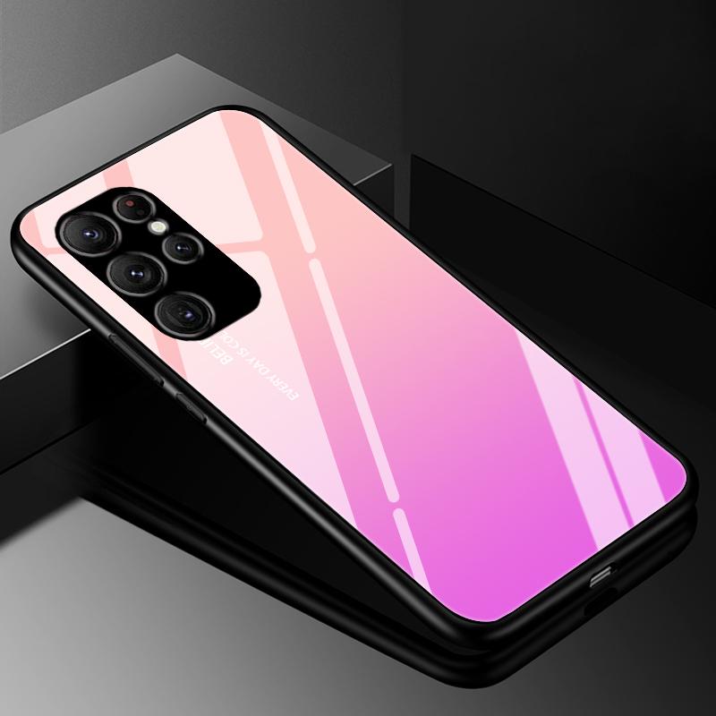 For Samsung S25 Ultra Case Cover Tempered Glass Cases for Samsung Galaxy S25 Ultra Luxury Hard Back Bumper S25Ultra S 25 Ultra